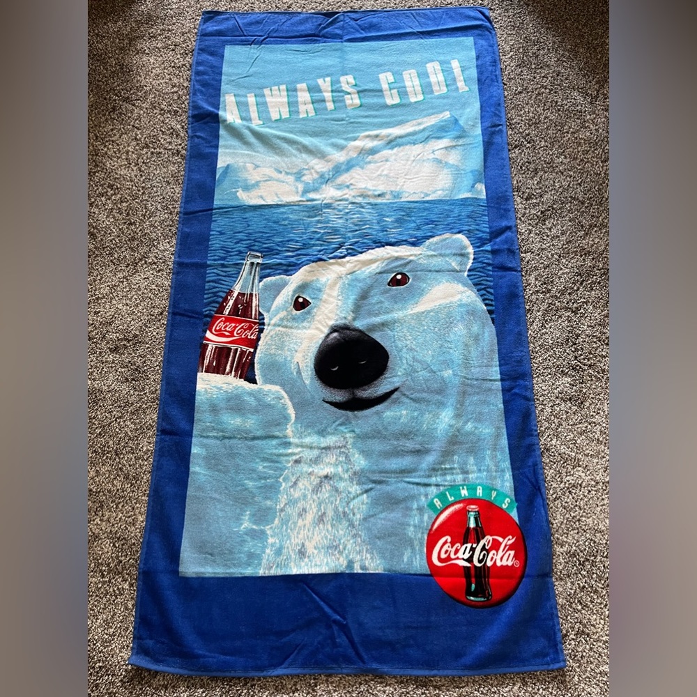 Always Cool Always Coca-Cola Polar Bear Beach Towel